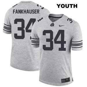 Youth NCAA Ohio State Buckeyes Owen Fankhauser #34 College Stitched Authentic Nike Gray Football Jersey JV20A03ZR